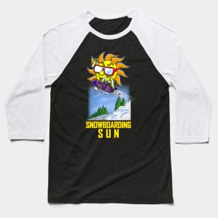 Snowboarding Sun Cool Winter Snow Sports Gift Baseball T-Shirt